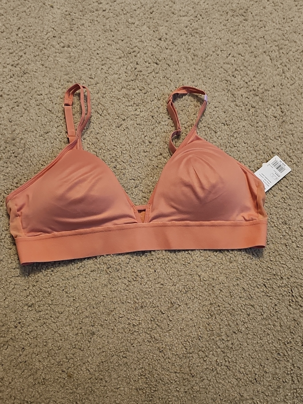 SO Peach Coral Seamless Light Support Bralette